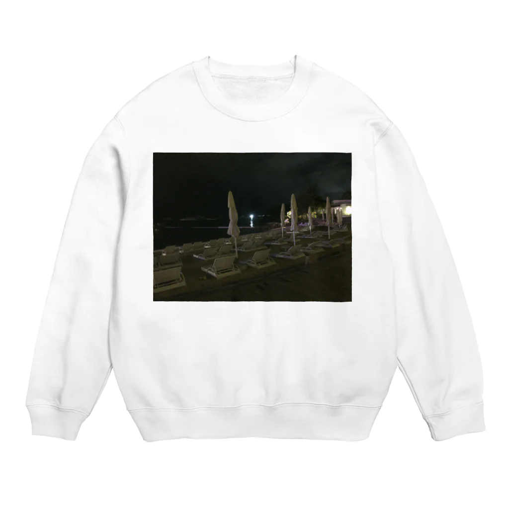 R-pigの夜のビーチ Crew Neck Sweatshirt