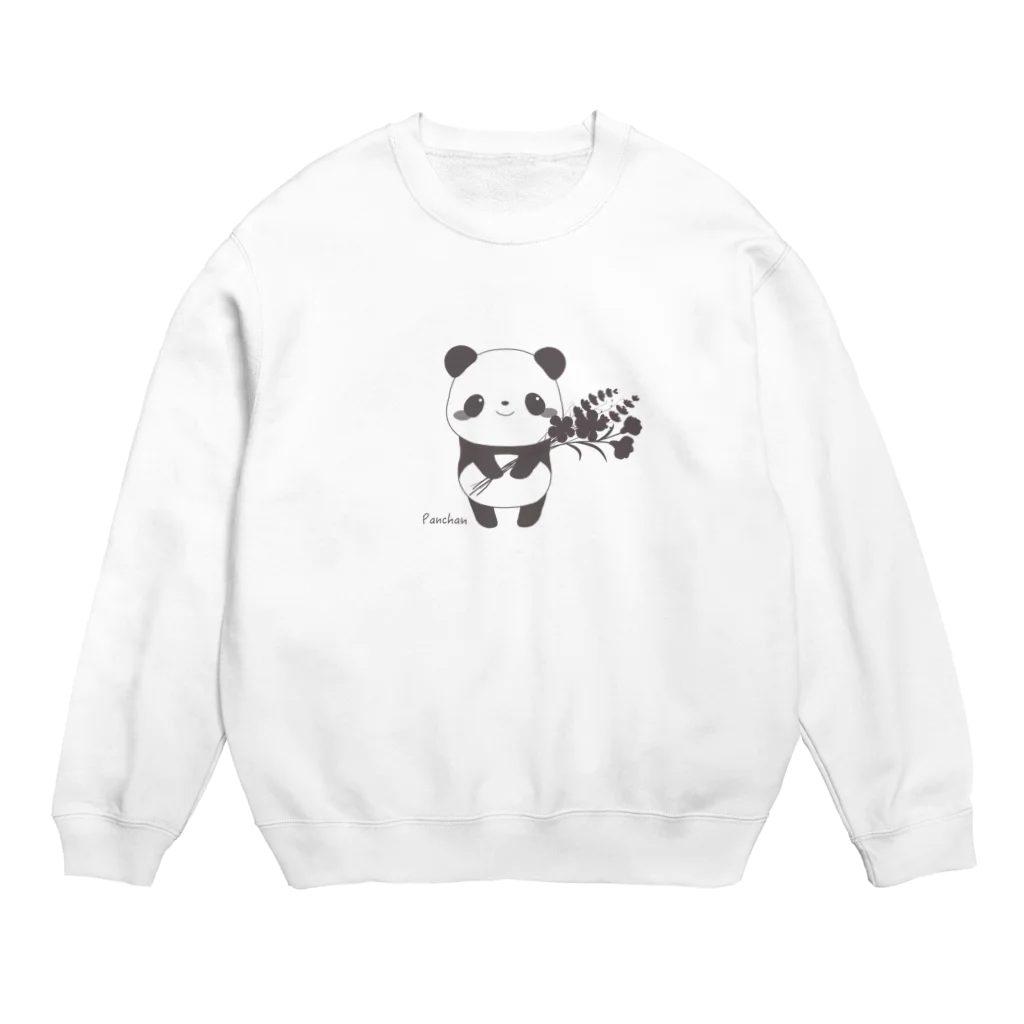 aiart aimiのレトロパンダちゃんとブーケ Crew Neck Sweatshirt