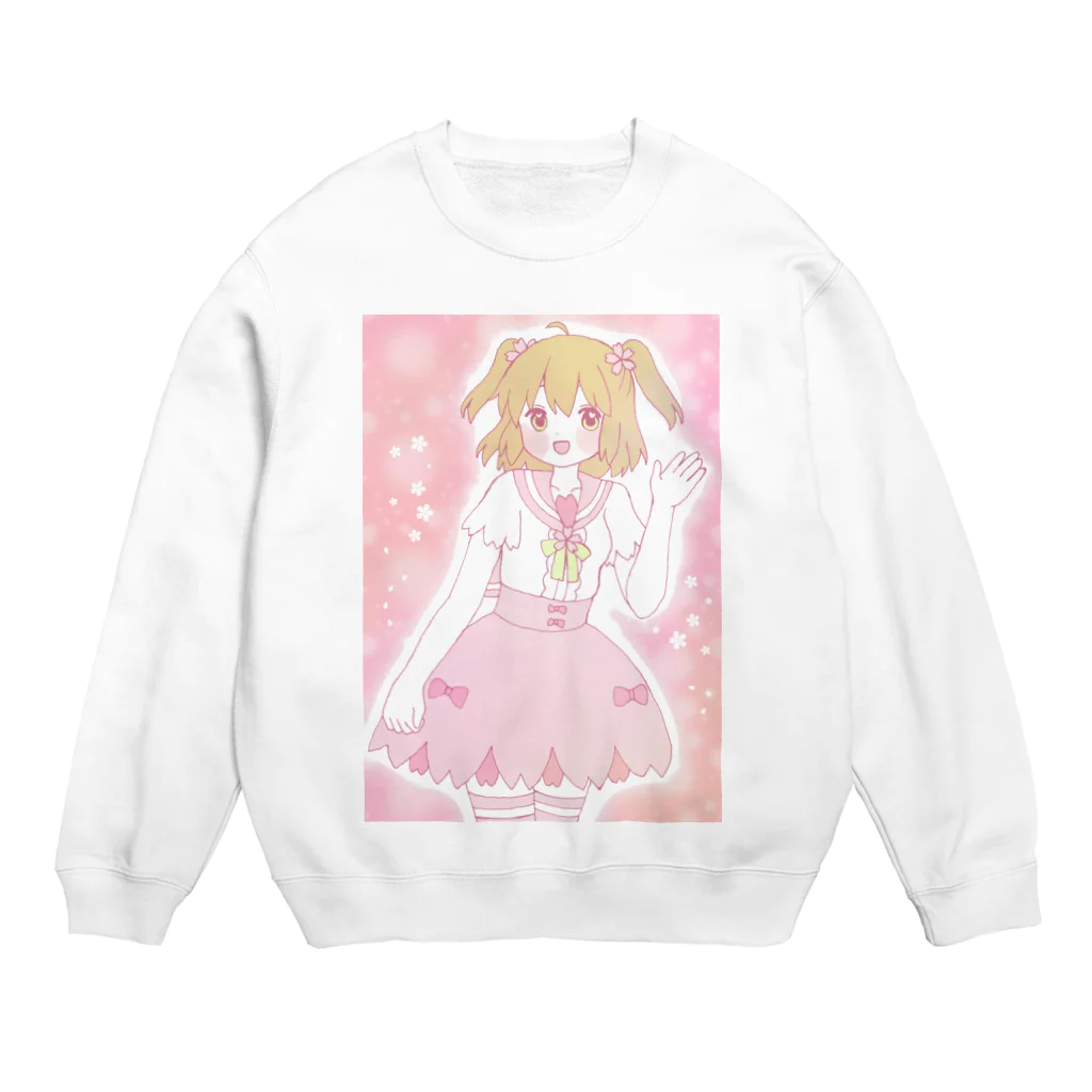 かわいいもののおみせ　いそぎんちゃくの桜ちゃん Crew Neck Sweatshirt