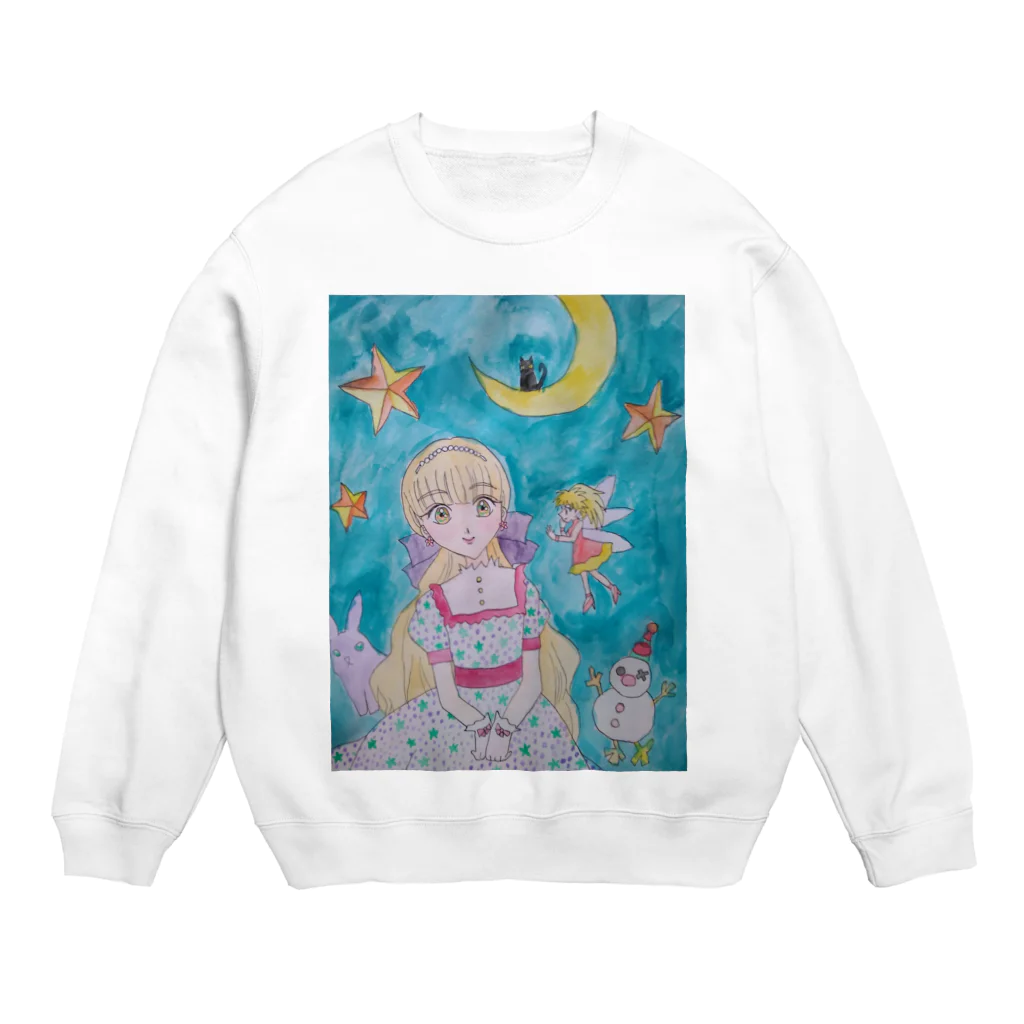 ねこの森でお散歩の夢物語 Crew Neck Sweatshirt