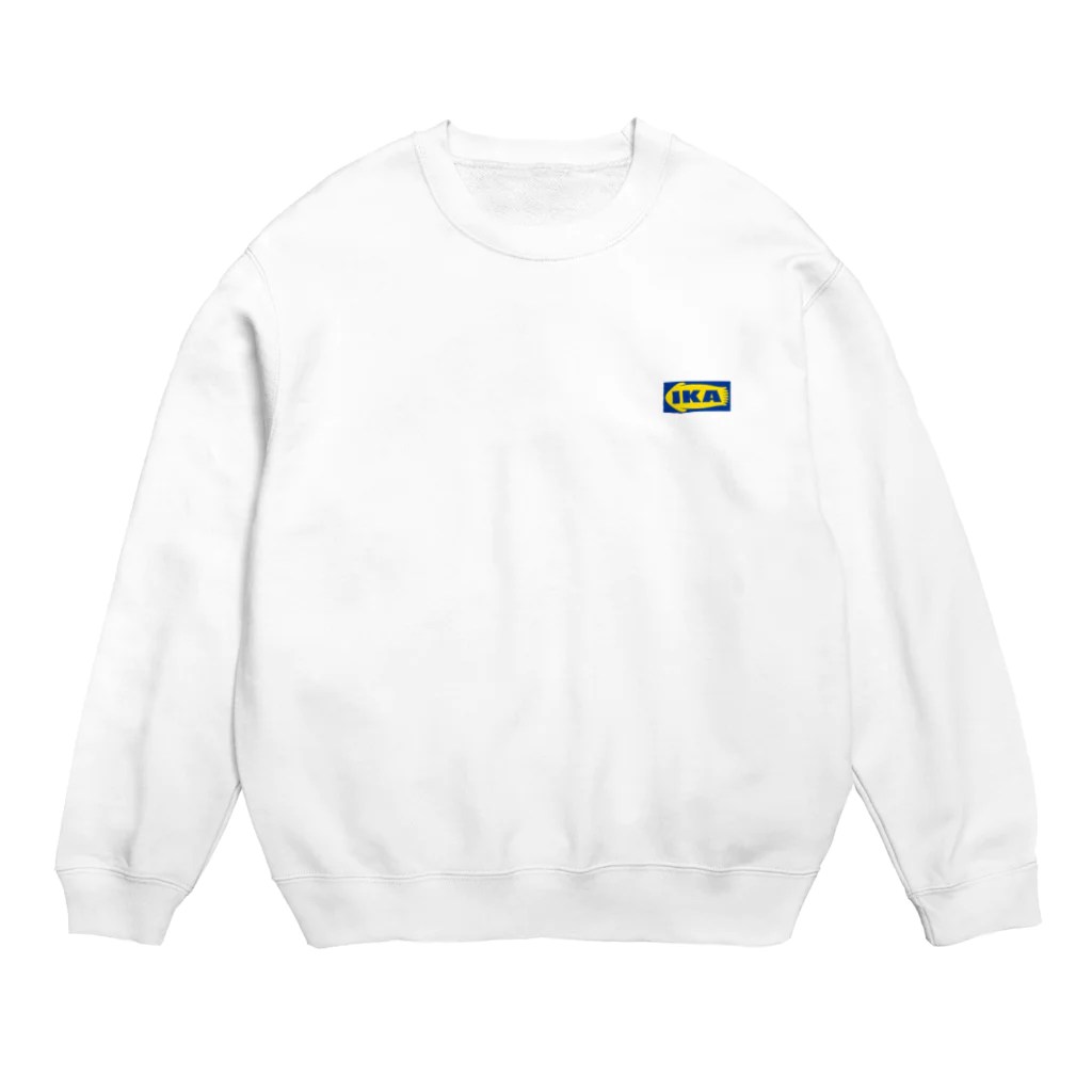 グラフィンのIKA イカ いか  ロゴ ワンポイント Crew Neck Sweatshirt