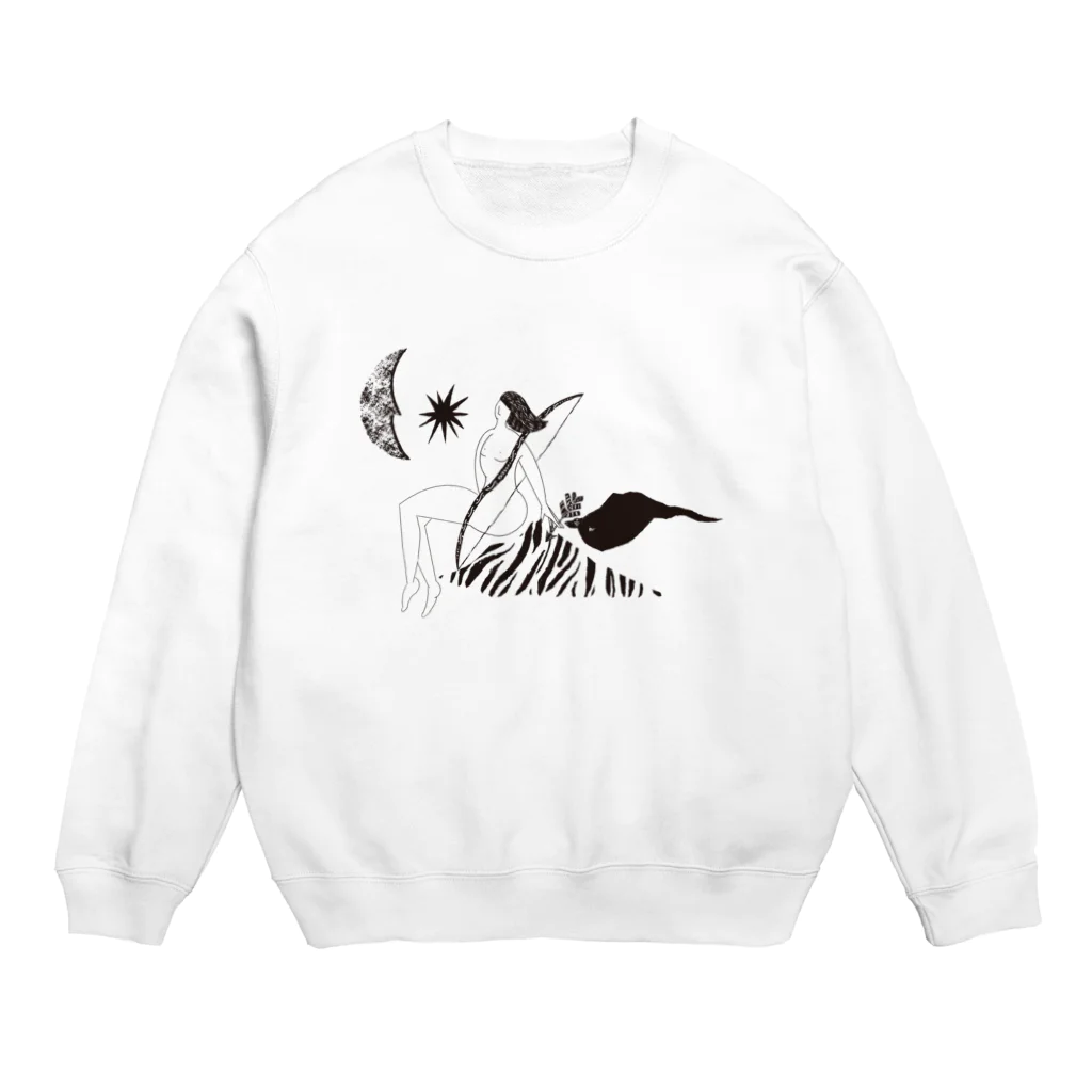 yomoyamaの山のうえで災いがくるのを見張る女 Crew Neck Sweatshirt