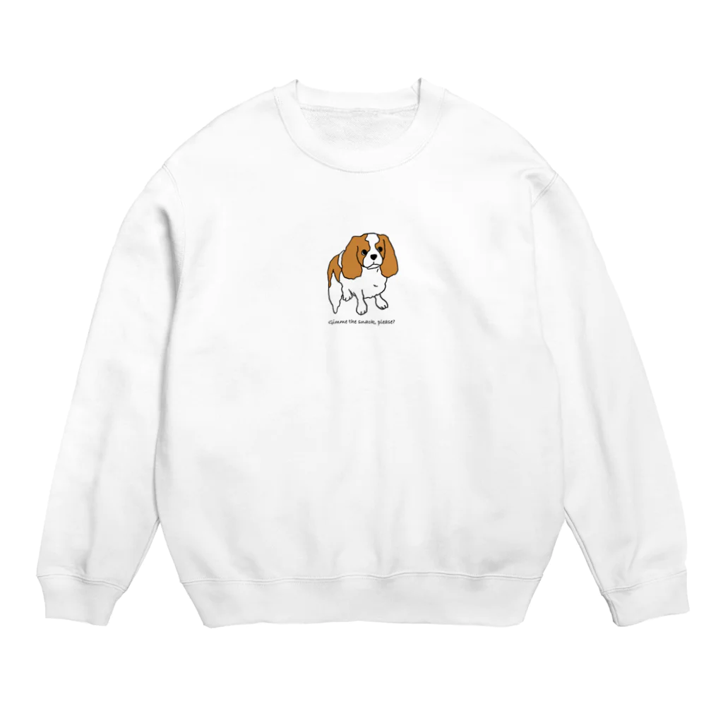 ankoromochiのキャバリア(ごはんちょうだいver) Crew Neck Sweatshirt