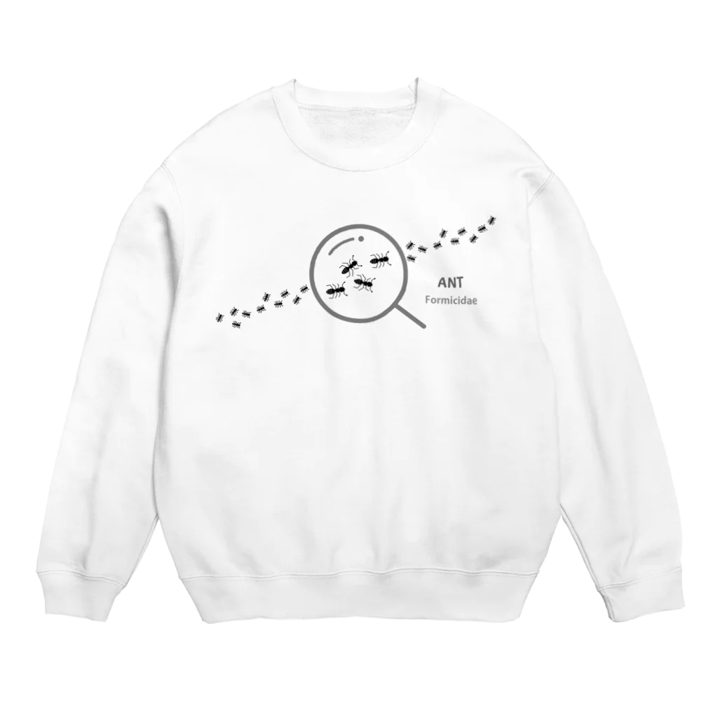 ベビープラスマイルの【虫めがね】アリを見つけた！ Crew Neck Sweatshirt