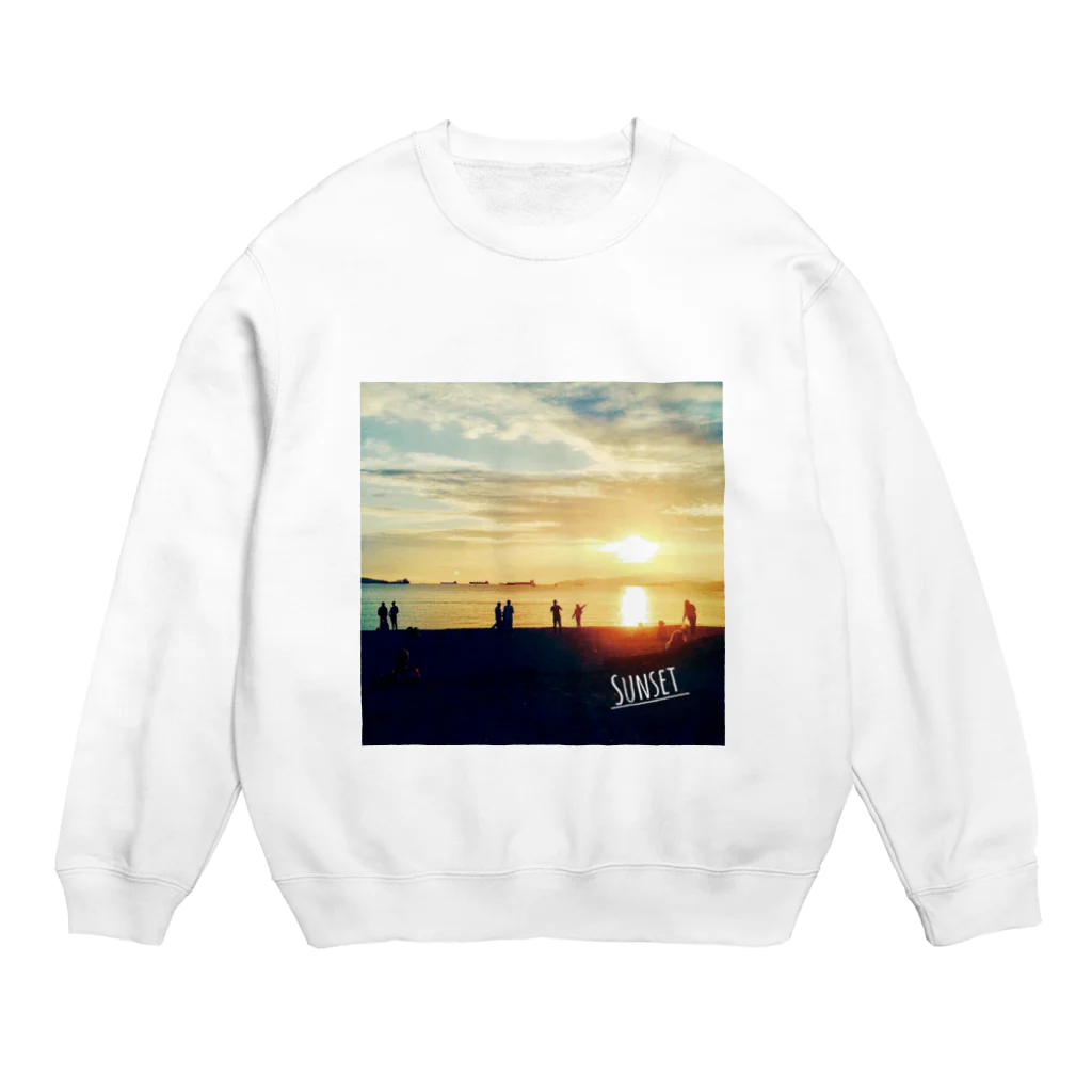 RUI❤︎の海辺の夕日 Crew Neck Sweatshirt