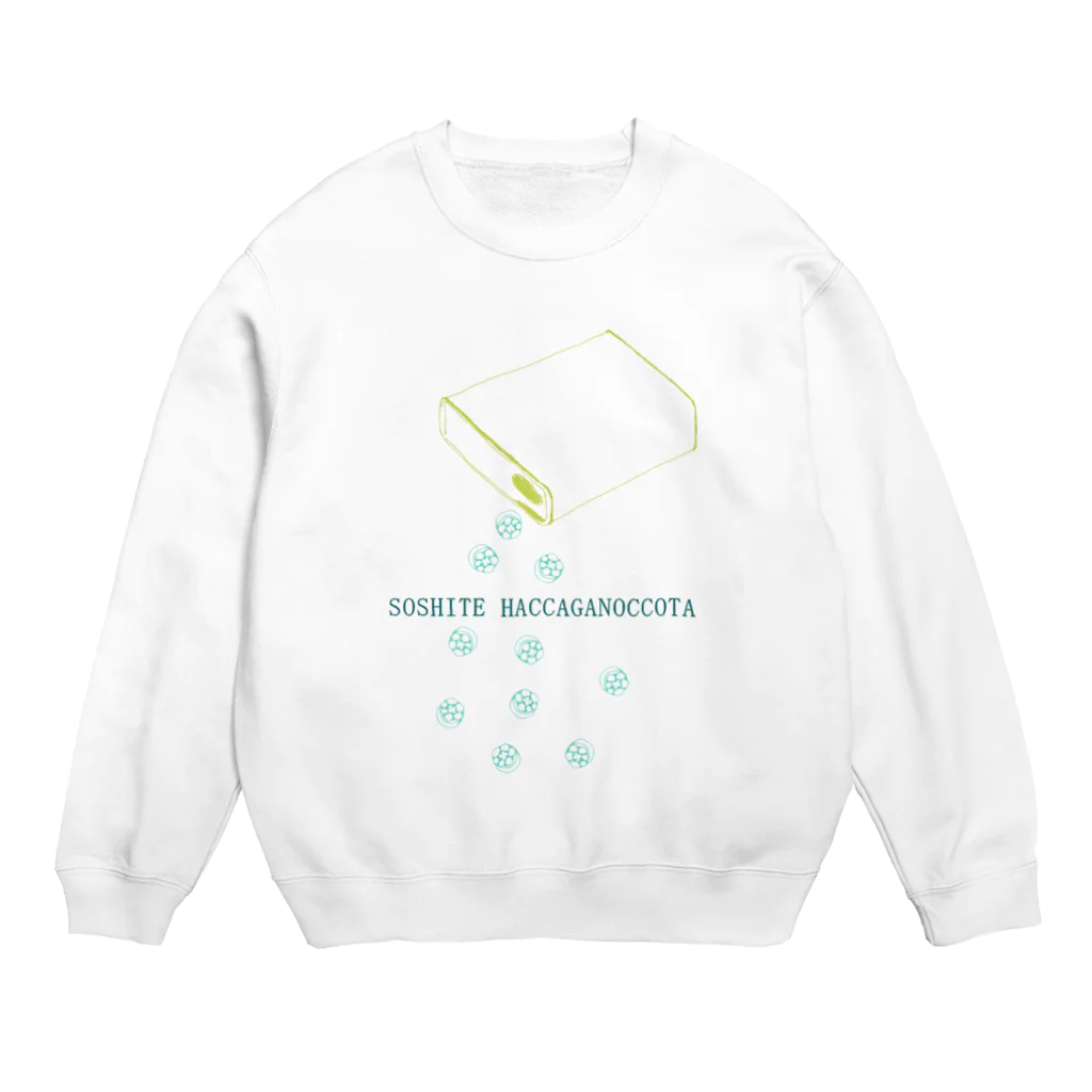 NIKORASU GOのユーモアメッセージデザイン「そしてハッカが残った」 Crew Neck Sweatshirt