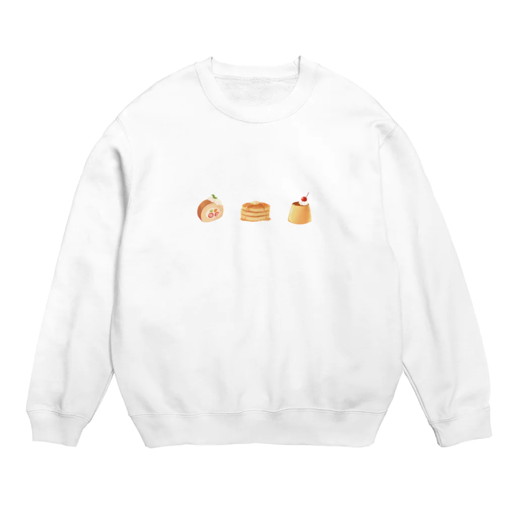 薄茶糖の【sweets】デザート Crew Neck Sweatshirt