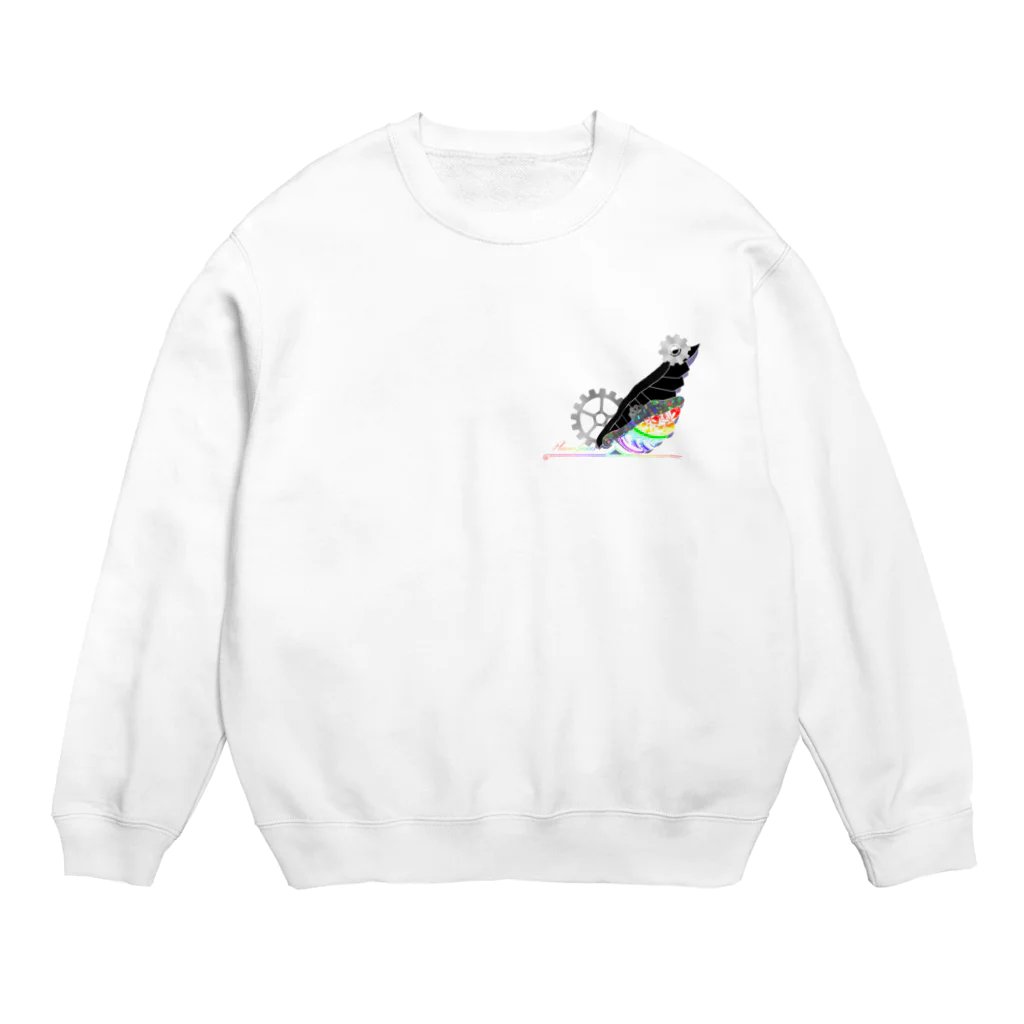 川沿い豆工房 出張所のかっこいい羽 Crew Neck Sweatshirt