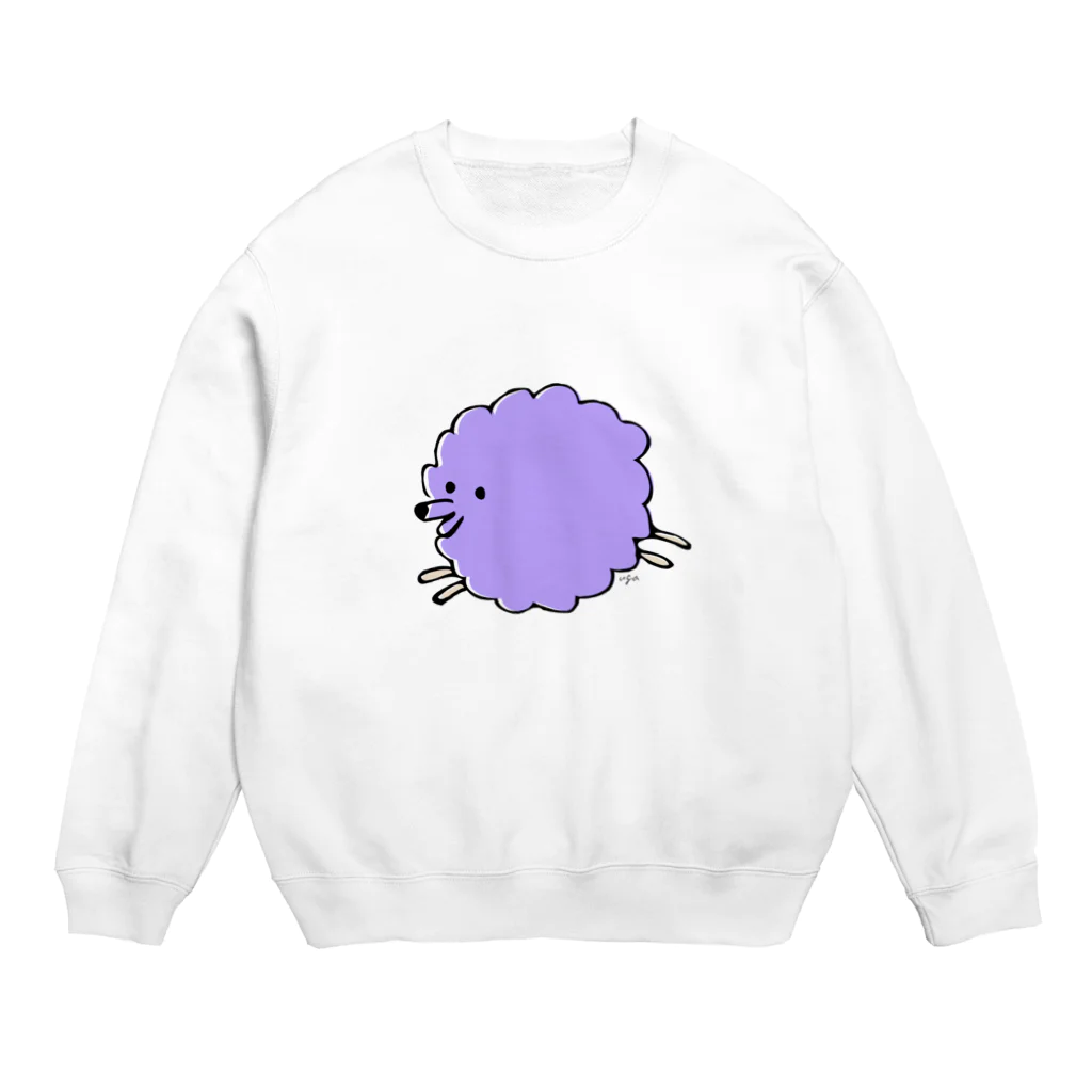 Misato Ugai illustration shopのInuuu - fluffy dog Crew Neck Sweatshirt