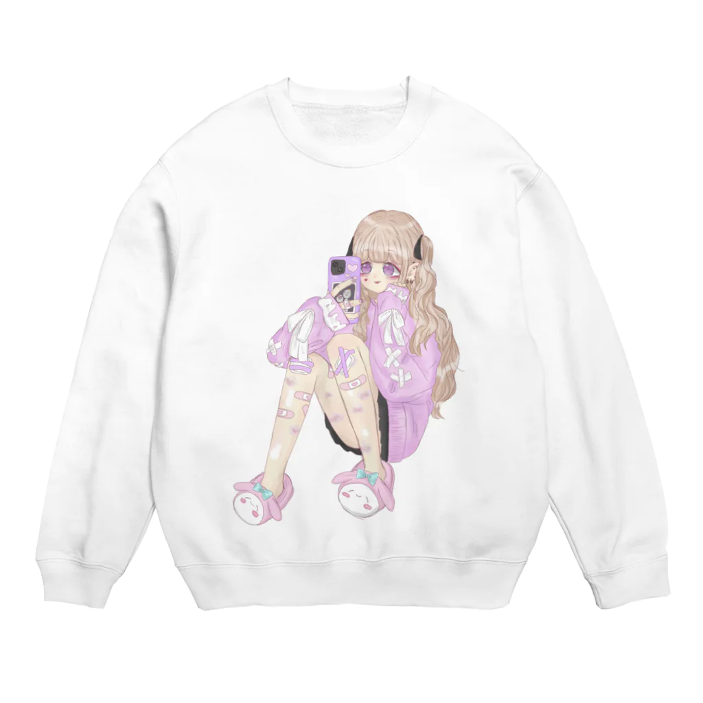 コロしちゃん屋さんのゆめかわ地雷ちゃん Crew Neck Sweatshirt