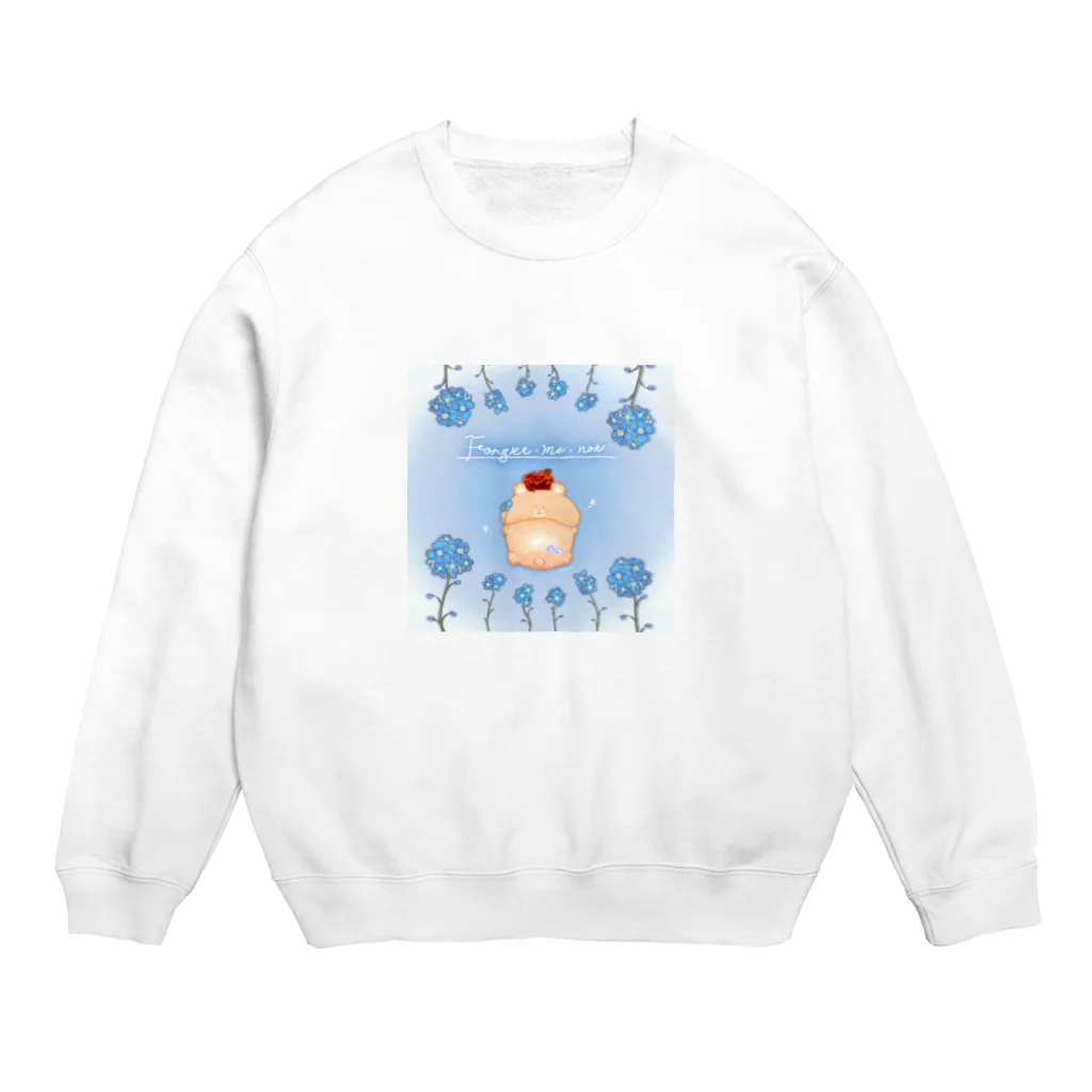 どるちぇ＊うさぎの《ボタニカル》＊勿忘草×べあ＊誕生日花 Crew Neck Sweatshirt