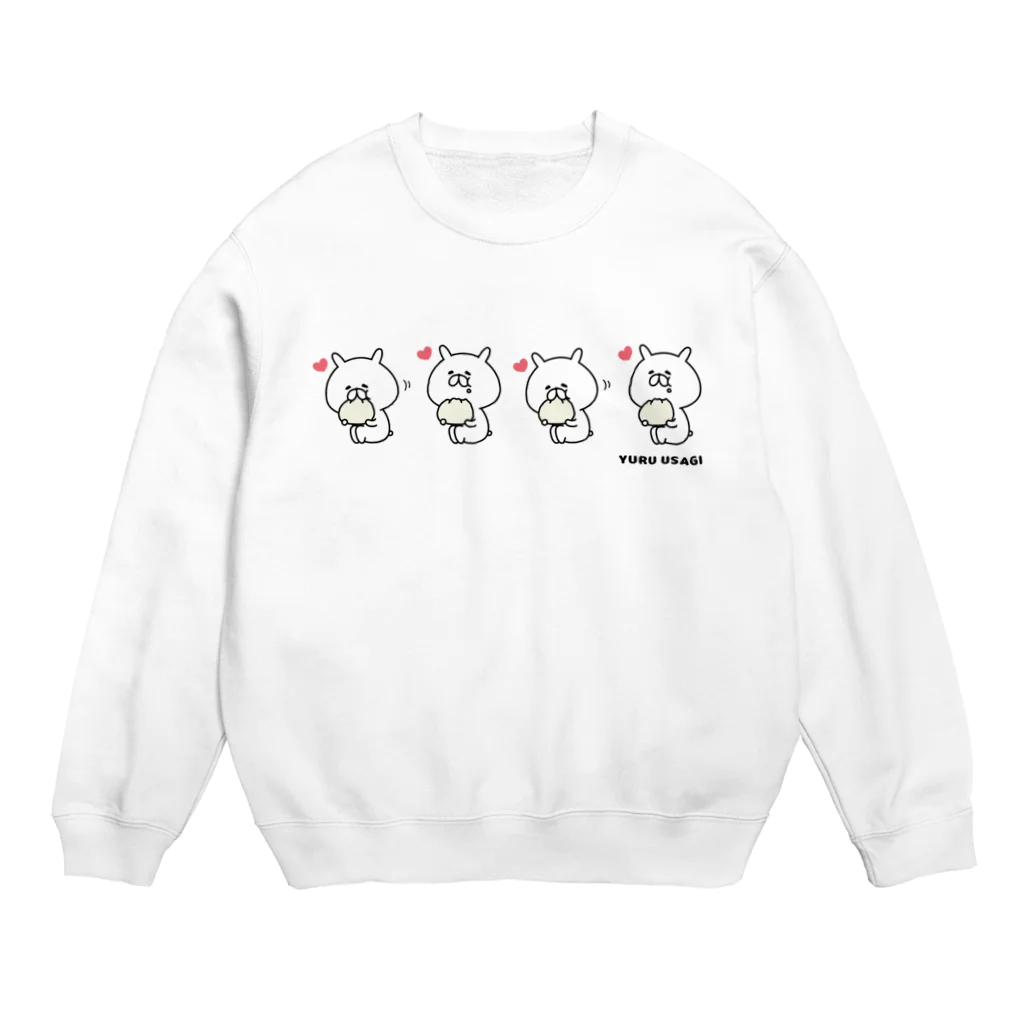 chococo_yuruusagiのゆるうさぎ はむはむ Crew Neck Sweatshirt