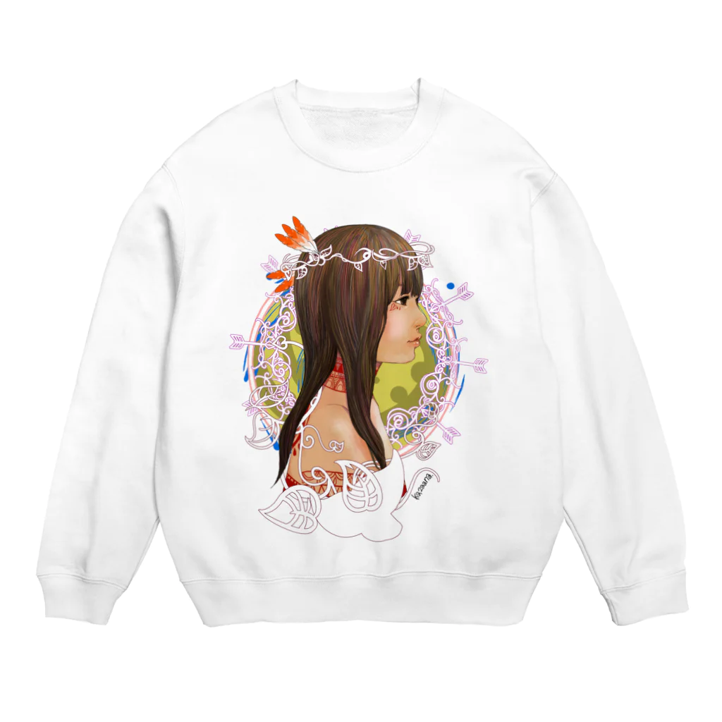 かざあなのアメリカ大陸の少女B Crew Neck Sweatshirt