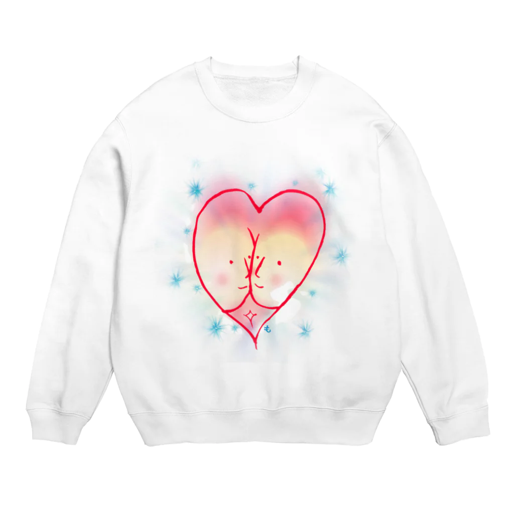 momenkoTWのLOVEほほよせて～ Crew Neck Sweatshirt