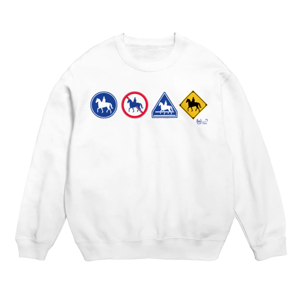 モノツクルヒト　Fuku～ふく～の馬標識 Crew Neck Sweatshirt