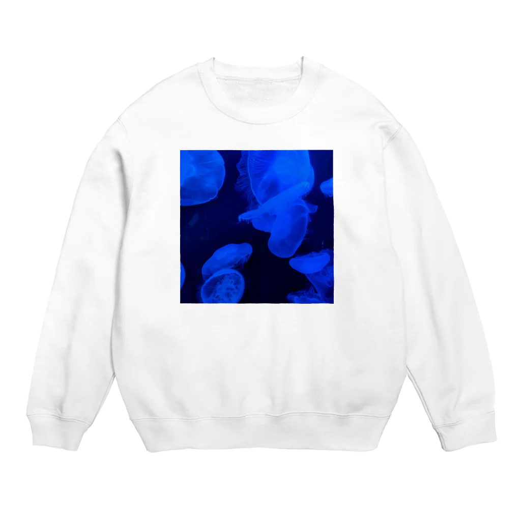 ニセモノ@酒飲みは出勤したくないのくらげ Crew Neck Sweatshirt