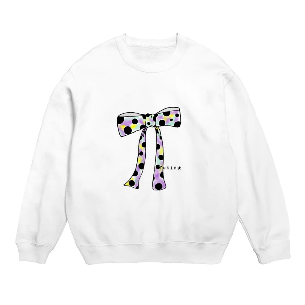 Yume zukin のゆめかわリボン Crew Neck Sweatshirt