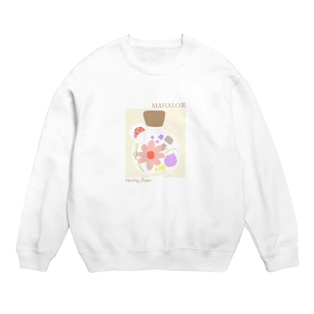 MAHALOnuiのありがとうのお花 Crew Neck Sweatshirt