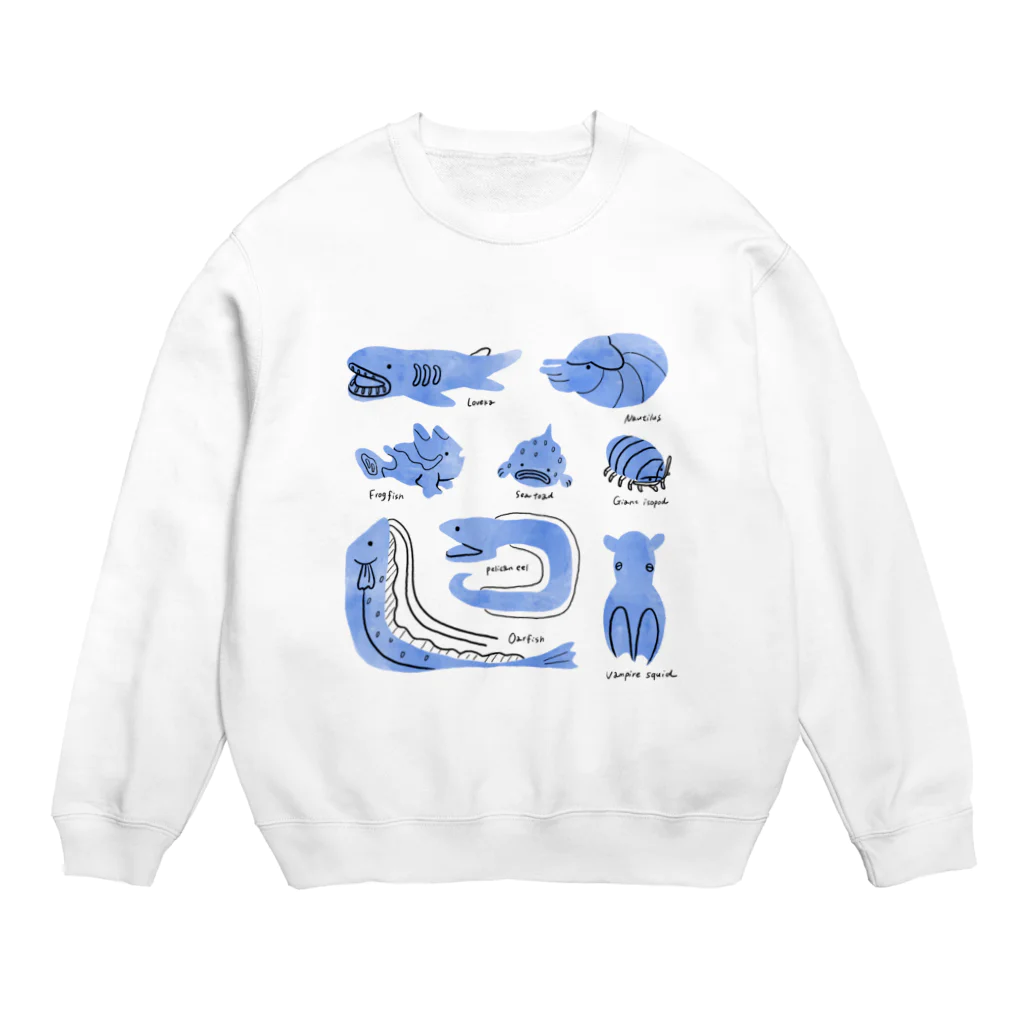 まいこ｜ほっこりイラスト🖌️の深海生物 Crew Neck Sweatshirt