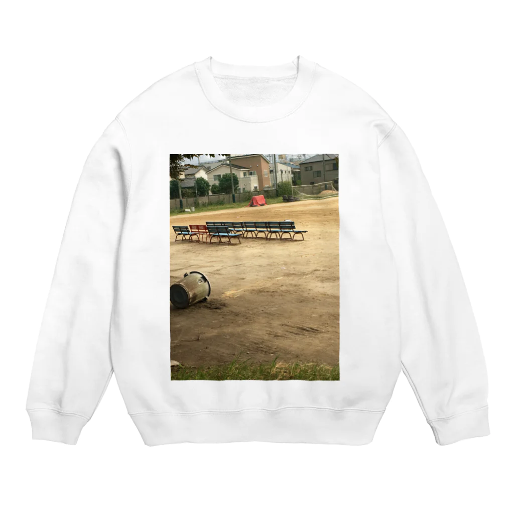 MSDのどっかの高校のグラウンド Crew Neck Sweatshirt