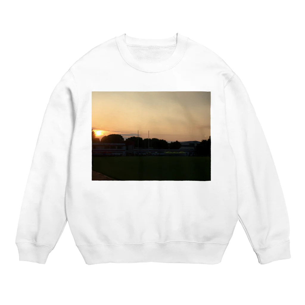 MSDのラグビー場の夕焼け Crew Neck Sweatshirt