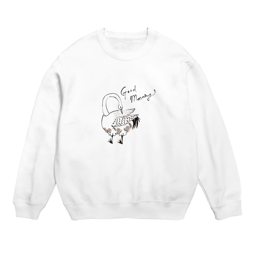 EMINA  PRINTSのグッモーニンスワン Crew Neck Sweatshirt