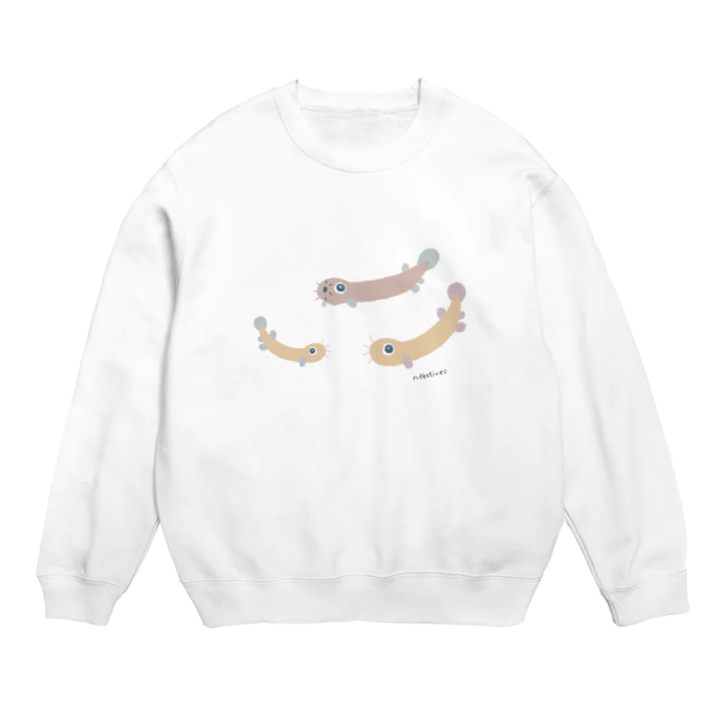 ねこてぃぶのドジョウ Crew Neck Sweatshirt