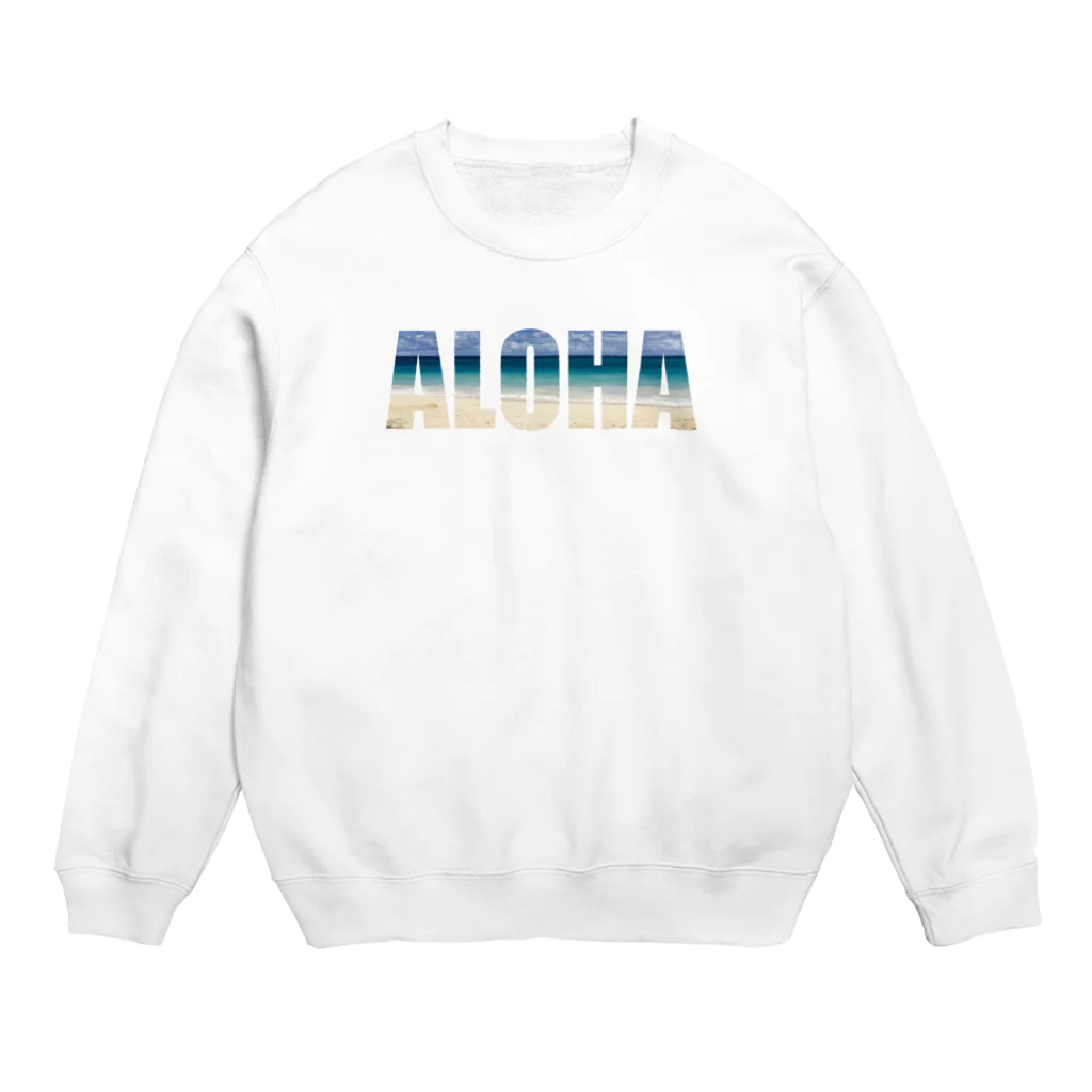 aloha808mahaloのALOHA × ビーチ＠ハワイ Crew Neck Sweatshirt