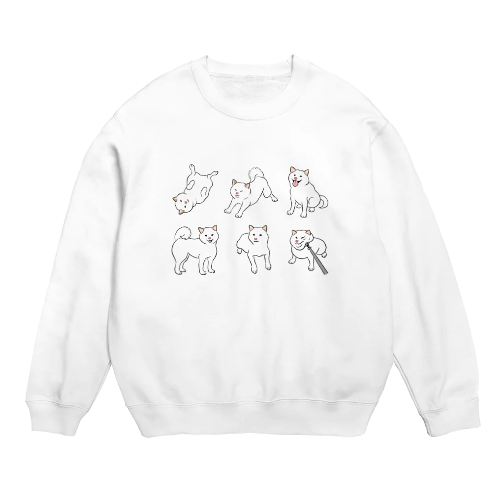 chippokeの白柴いろいろ Crew Neck Sweatshirt