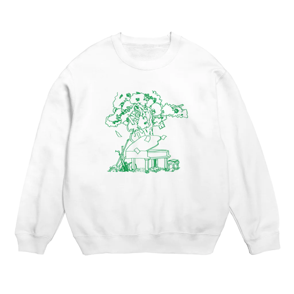 Multi Createの木と楽器 Crew Neck Sweatshirt