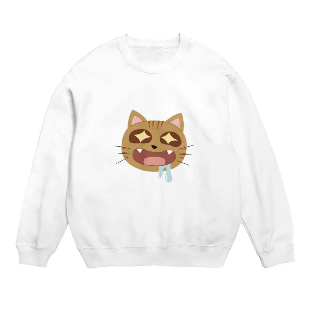 nanairoのよだれしたたるかわいいニャンコ　茶トラ Crew Neck Sweatshirt