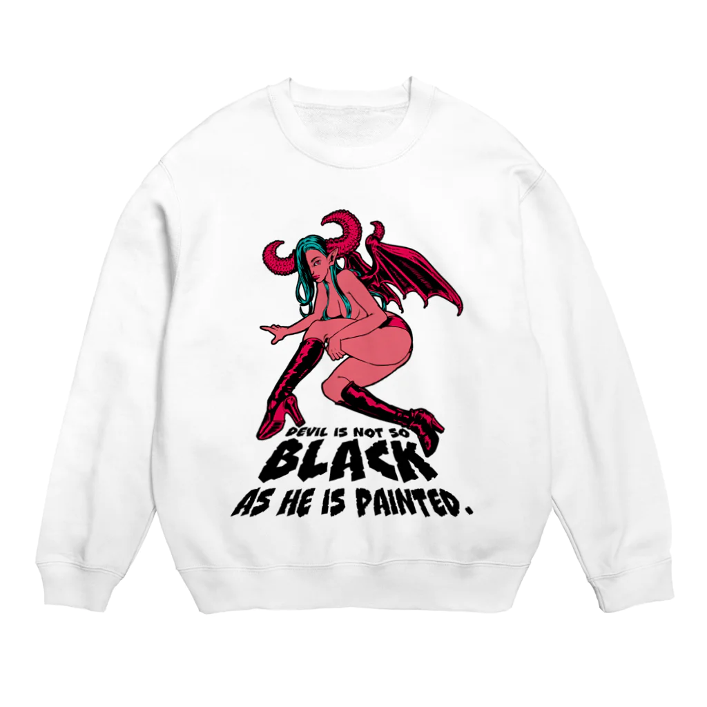 tama.llustrationのロックT ROCK'N PUNK - 悪魔ちゃん  アメリカン Crew Neck Sweatshirt