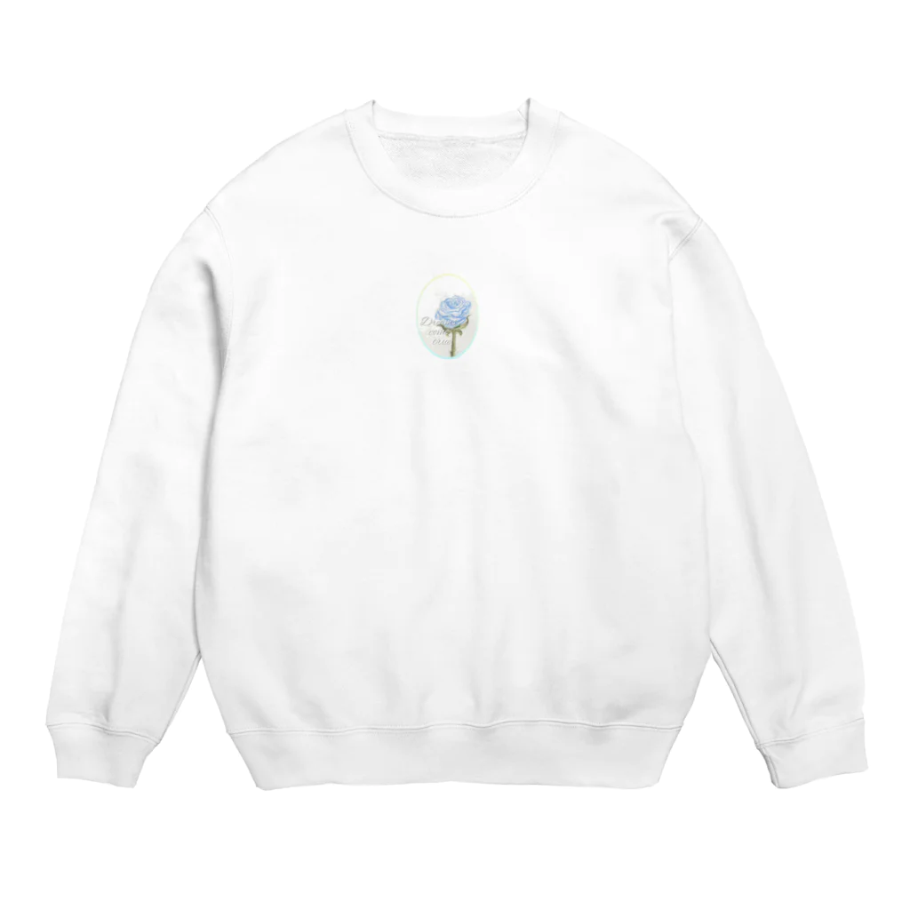 宮嶋麻衣の青い薔薇の花言葉は｢夢叶う｣ Crew Neck Sweatshirt