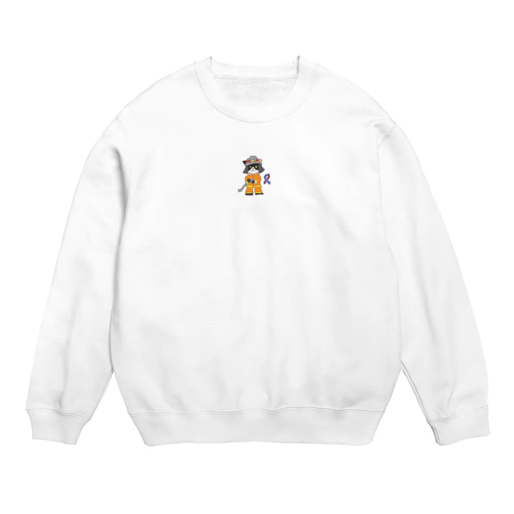 Yas😿🦖🕊の猫　国際消防士の日 Crew Neck Sweatshirt