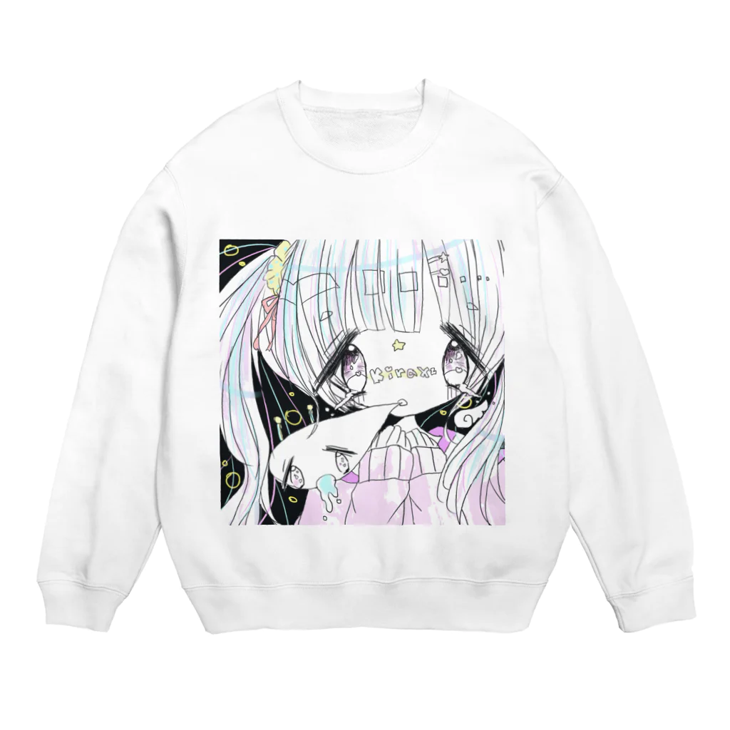 おやすみツインテールのkira×2 Crew Neck Sweatshirt