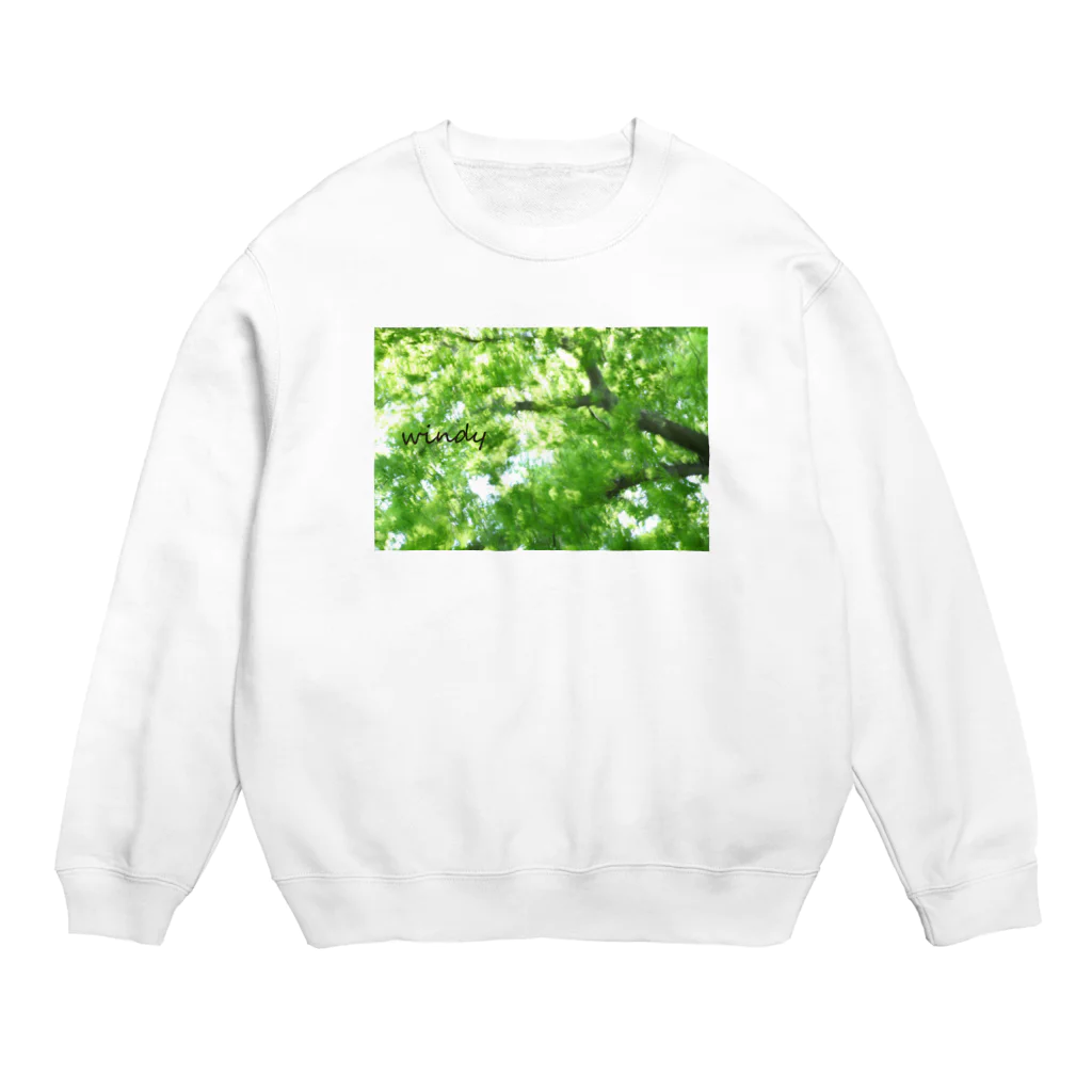 photo-kiokuの風に揺れる木 Crew Neck Sweatshirt