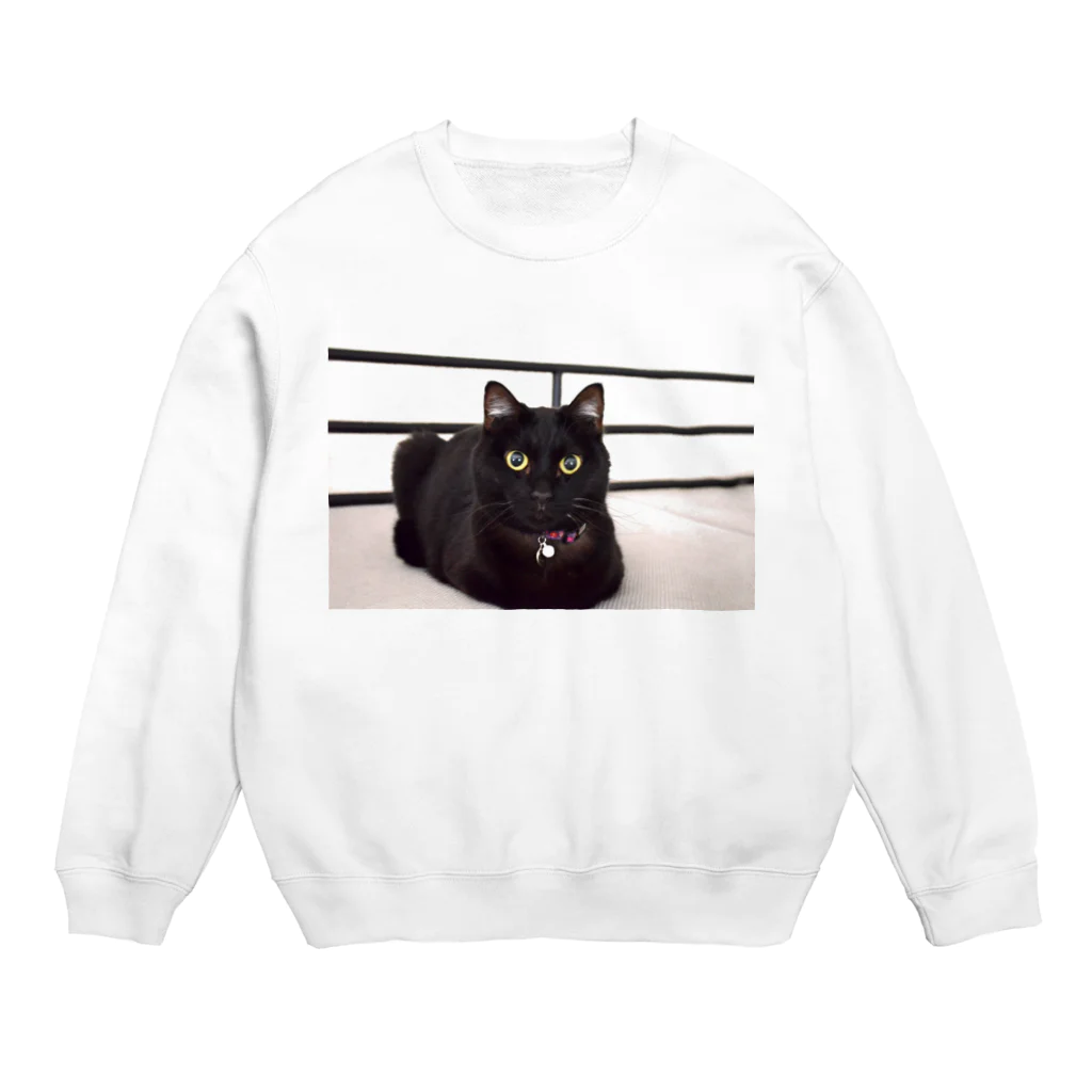 黒猫のうめたんの黒猫のうめたん Crew Neck Sweatshirt