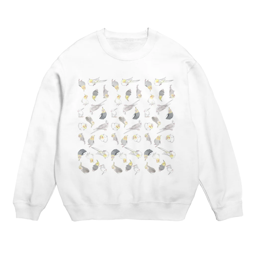 まめるりはことりのたっぷりオカメインコちゃん【まめるりはことり】 Crew Neck Sweatshirt