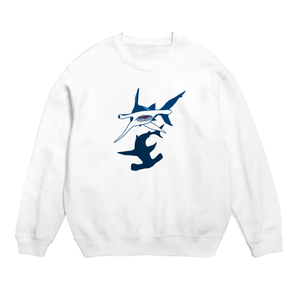 冥王星のシュモクザメ（カラー） Crew Neck Sweatshirt