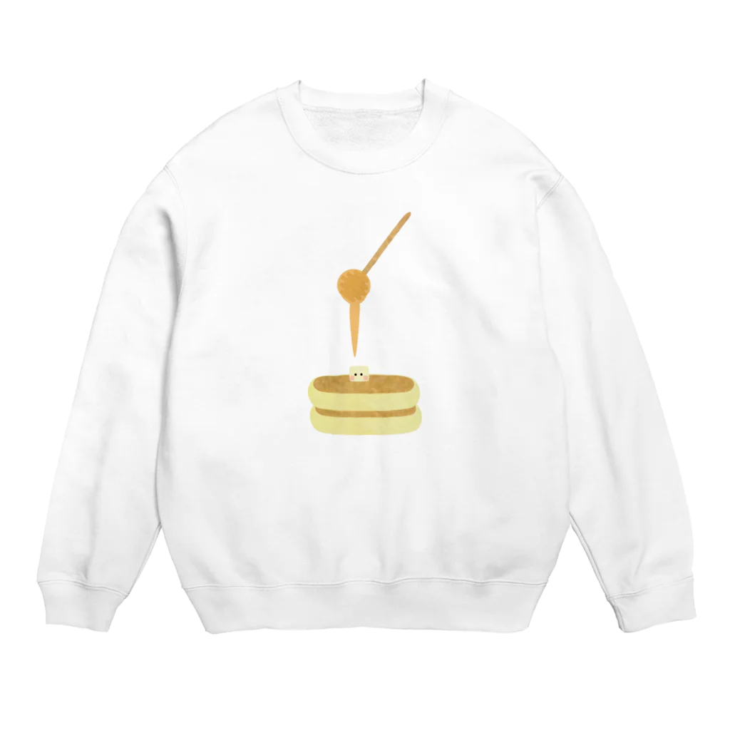 cotton-berry-pancakeのホットケーキちゃんにはちみつ Crew Neck Sweatshirt