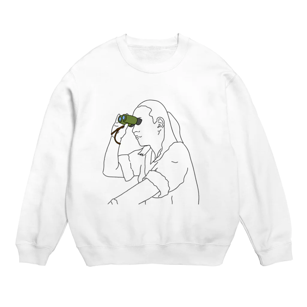 ピン子ちゃんのみせの監視するピン子ちゃん　アクセント Crew Neck Sweatshirt