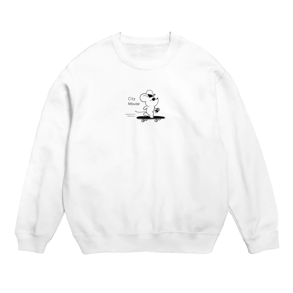 yo-pecoのしてぃーまうす Crew Neck Sweatshirt