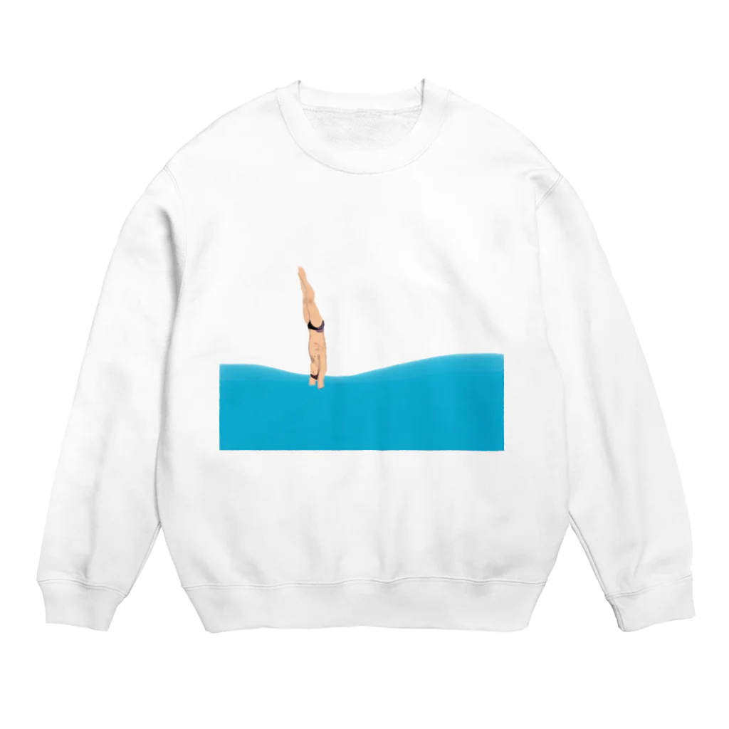 小鳥と映画館の夏でも冬でも飛び込み選手 Crew Neck Sweatshirt