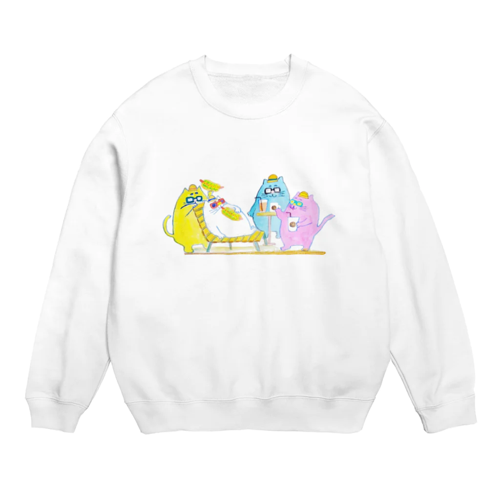 【Yuwiiの店】ゆぅぅぃーのねこねこへぶん Crew Neck Sweatshirt