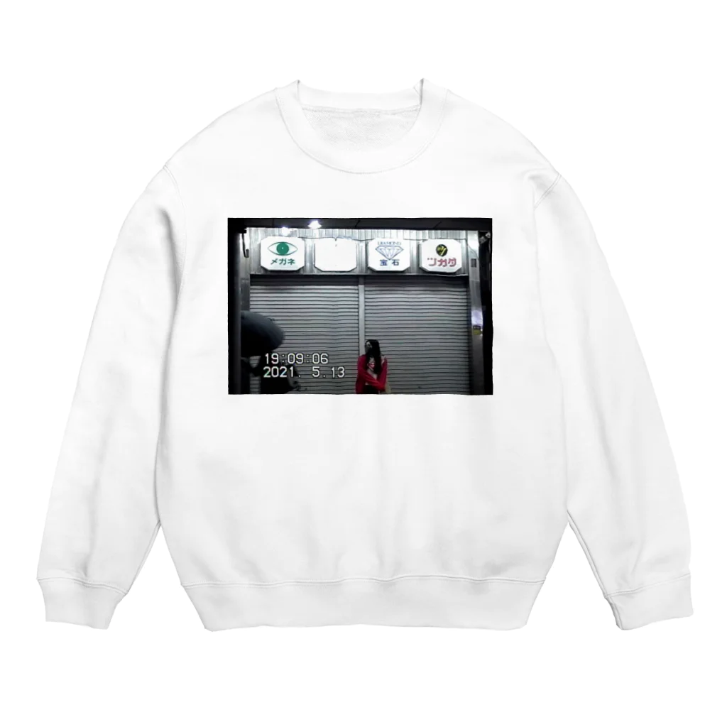 ディスク百合おんのminiDVテープ「西荻窪のシャッターと女の子」  Crew Neck Sweatshirt