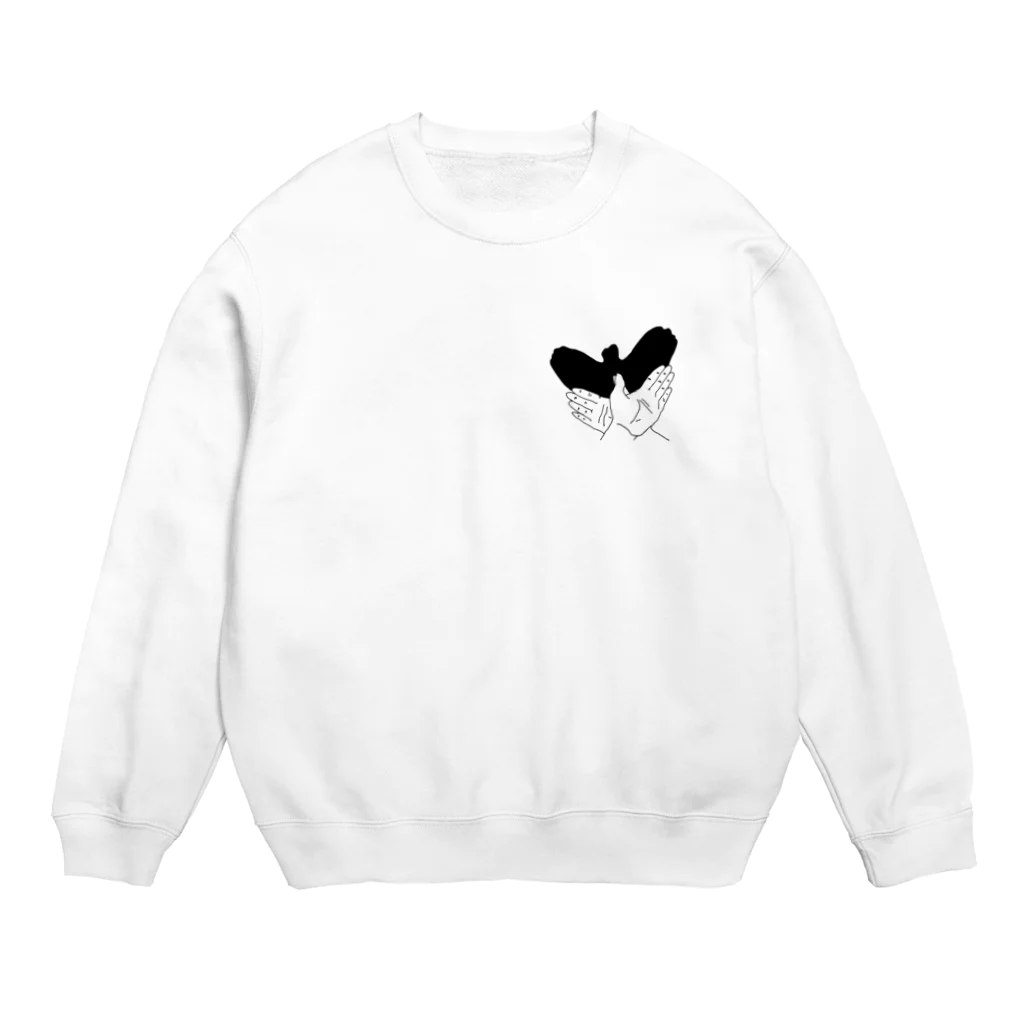 手塚リリーの影絵・鳥 Crew Neck Sweatshirt