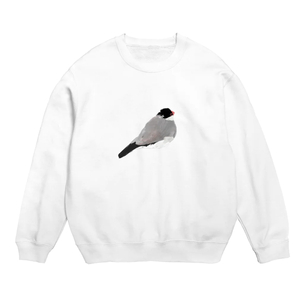 ぶぶ文鳥のうちの桜文鳥 Crew Neck Sweatshirt