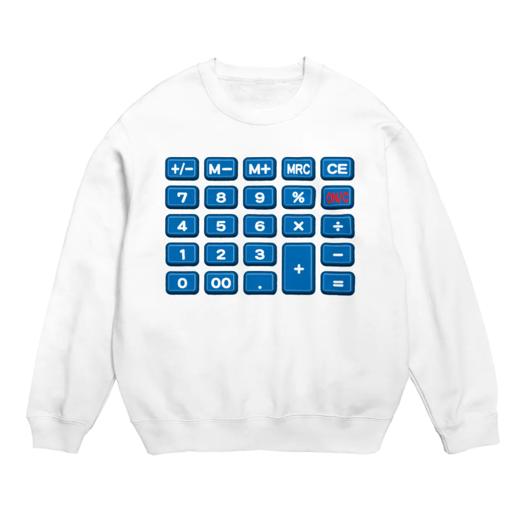 高速紙工業株式会社の電卓blue Crew Neck Sweatshirt