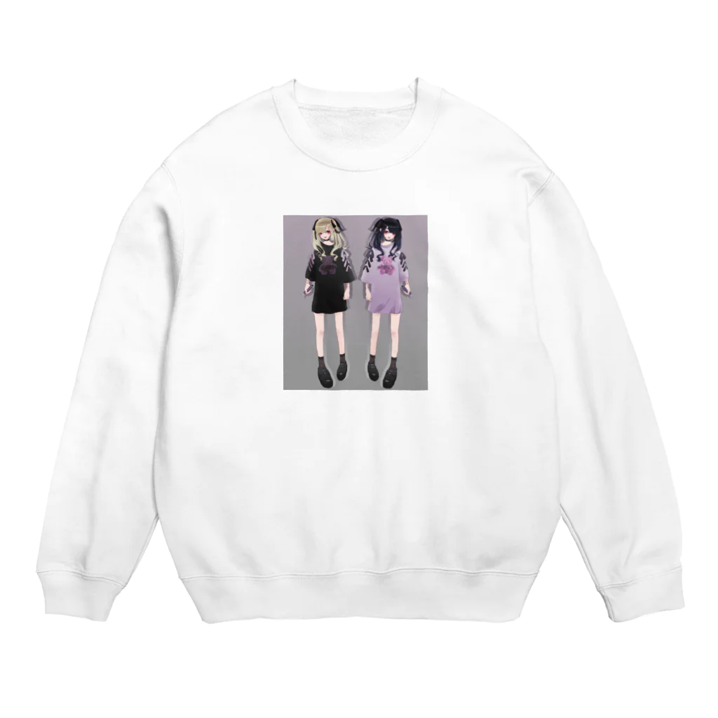 病みかわﾁｬﾝのメンヘラツインズ Crew Neck Sweatshirt