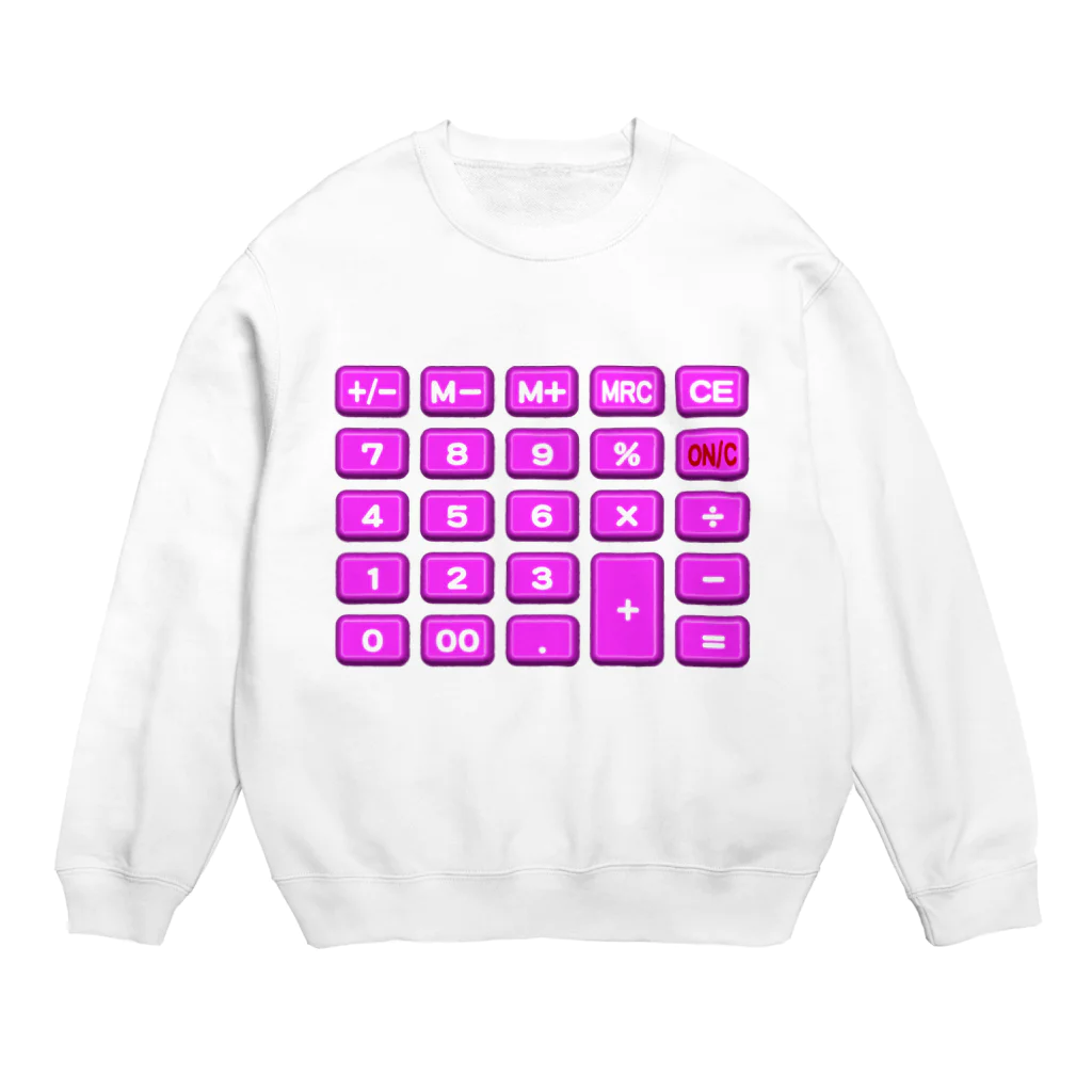 高速紙工業株式会社の電卓pink Crew Neck Sweatshirt